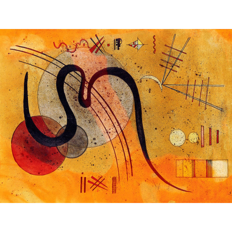 Launelinie by Wassily Kandinsky - Wrapped Canvas Painting, 70cm H x 100cm W x 4cm D
