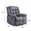Light Grey Classic Manual Recliner With Soft Padded Headrest And Armrest-2019656872