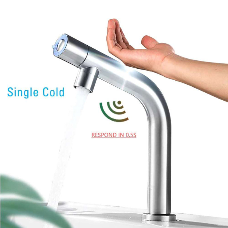 Robinet à capteur automatique commercial Marsala avec finition nickel brossé