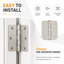 Ensemble de porte de garde-manger blanc à panneau simple avec cadre et poignée levier argenté, porte intérieure moulée pré-compatible-131475995-131475996