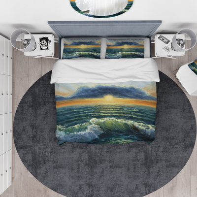 Coastal Floral Duvet Cover