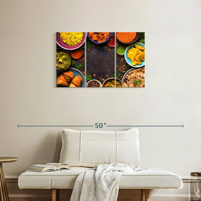 Assorted Indian Food, 20" H x 33" W