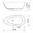59 Inch Solid Surface Stone Resin Freestanding Egg Shape Bathtub For The Bathroom