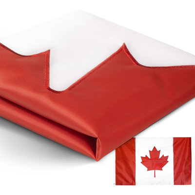 36"H X 60"W EverStrong Series Canada Flag Embroidered Polyester House Flag