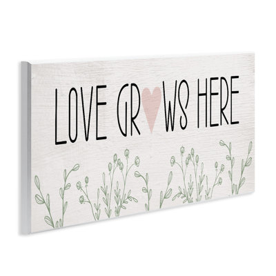 Subtle Love Grows Here Wall Plaque, design by Lil' Rue
