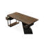 Bureau brun foncé + bois massif rectangulaire noir + bureaux en fer-107238205-107238202