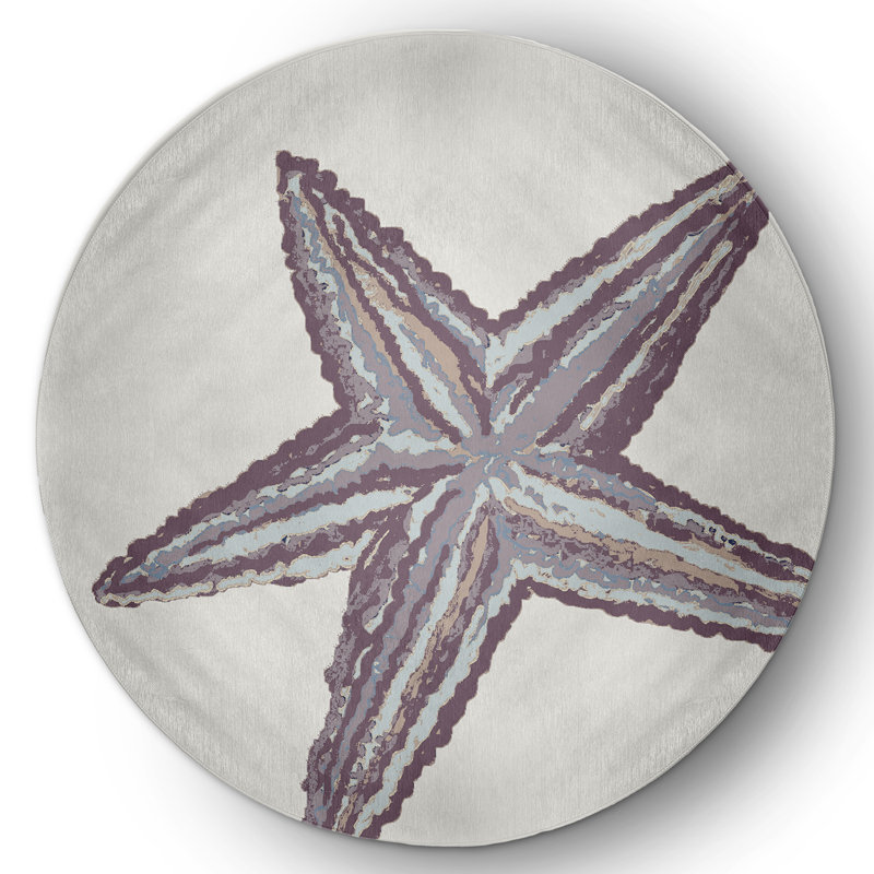 Maquoketa Chenille Animal Print Indoor Rug, Round 5'