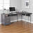 Stagecoach Gray Laminate Computer Desk with Storage Drawers, 29.85'' H X 78.56'' W X 47.03'' D