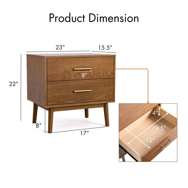 Ensemble de chambre à coucher Nevio, Ensemble de 3 pièces : lit, 2 tables de chevet