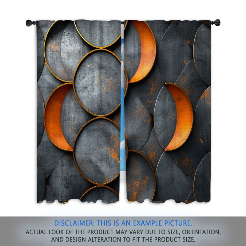 Rideau transparent en polyester Neleh, L 50 po x L 96 po