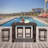 Brown Wicker Rectangular Outdoor Dining Table Bar Table
