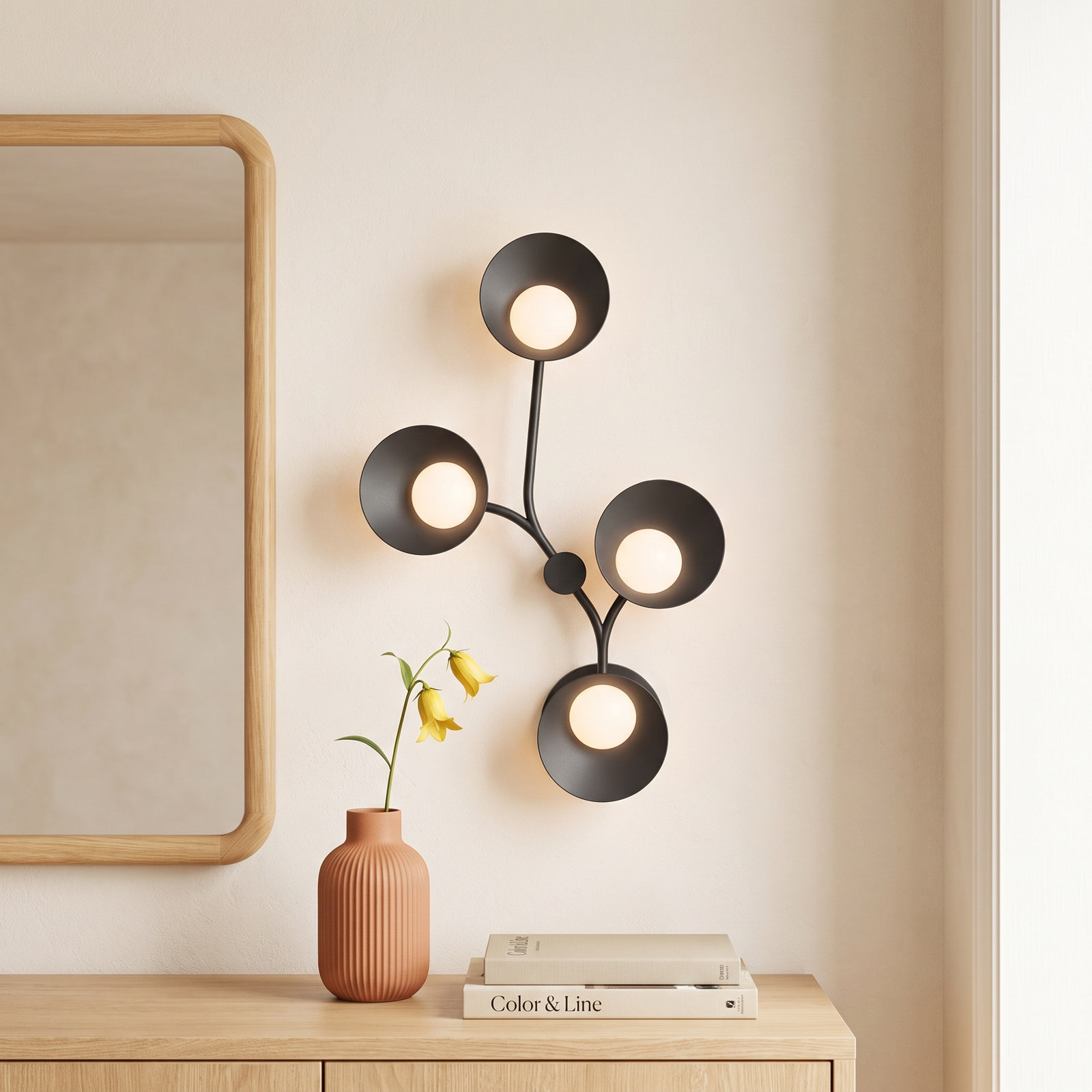 Rotaire 4 Light Dimmable LED Wallchiere