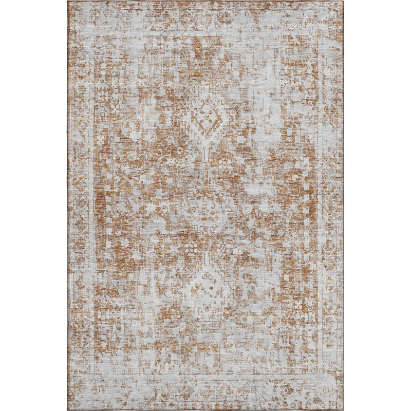 Premium Machine Washable Barry AMF1229 Global Rug, Rectangle 10' x 14'