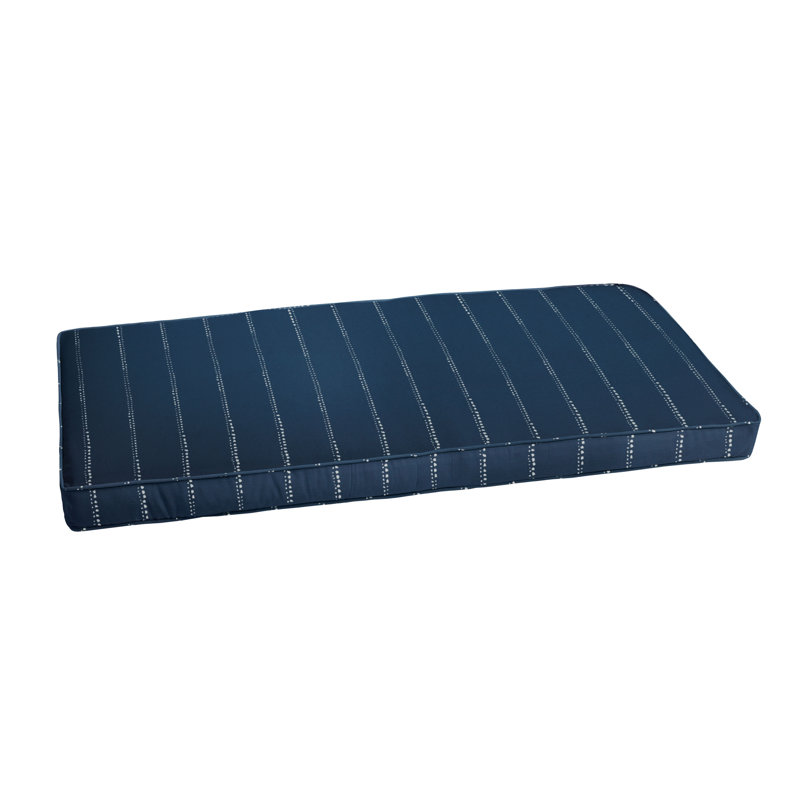 Carla Outdoor 2'' Bench Seat Cushion, 2" H x 42" W x 20" D, Navy