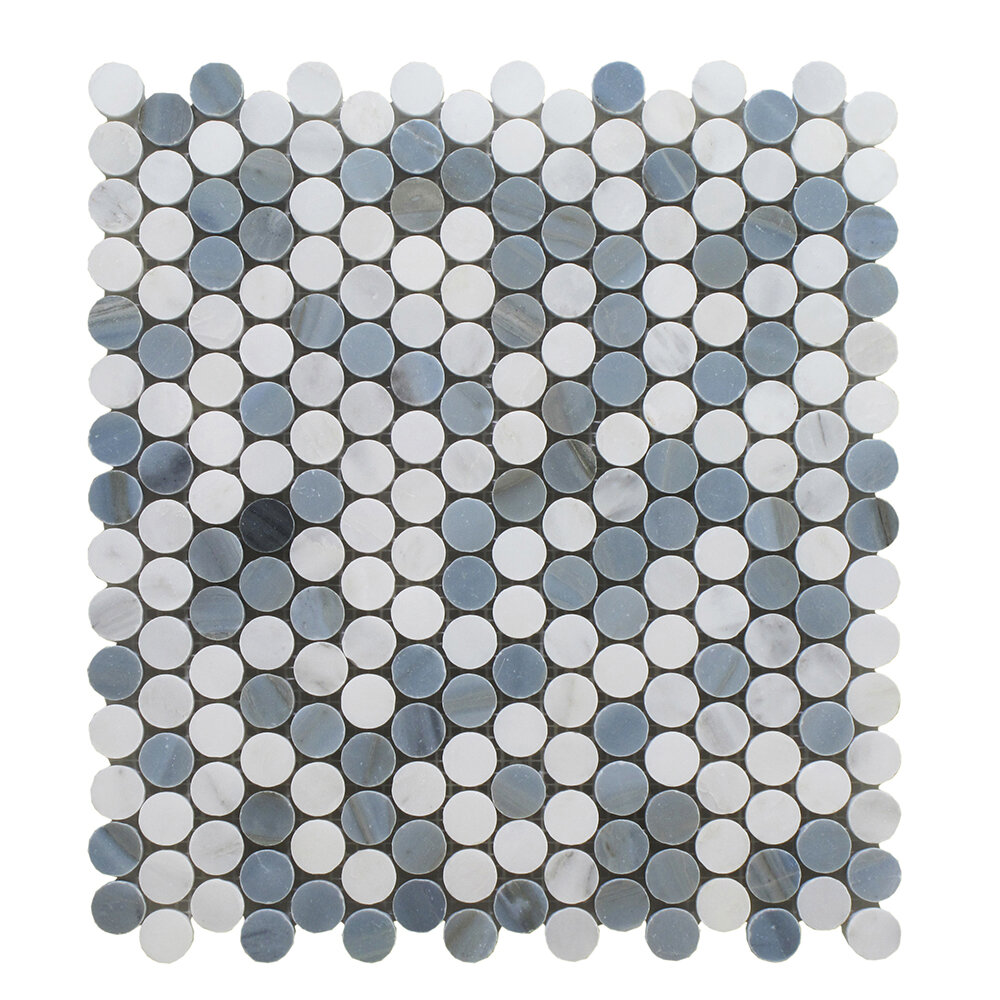 Carrara Circles Micro Mosaic Tile