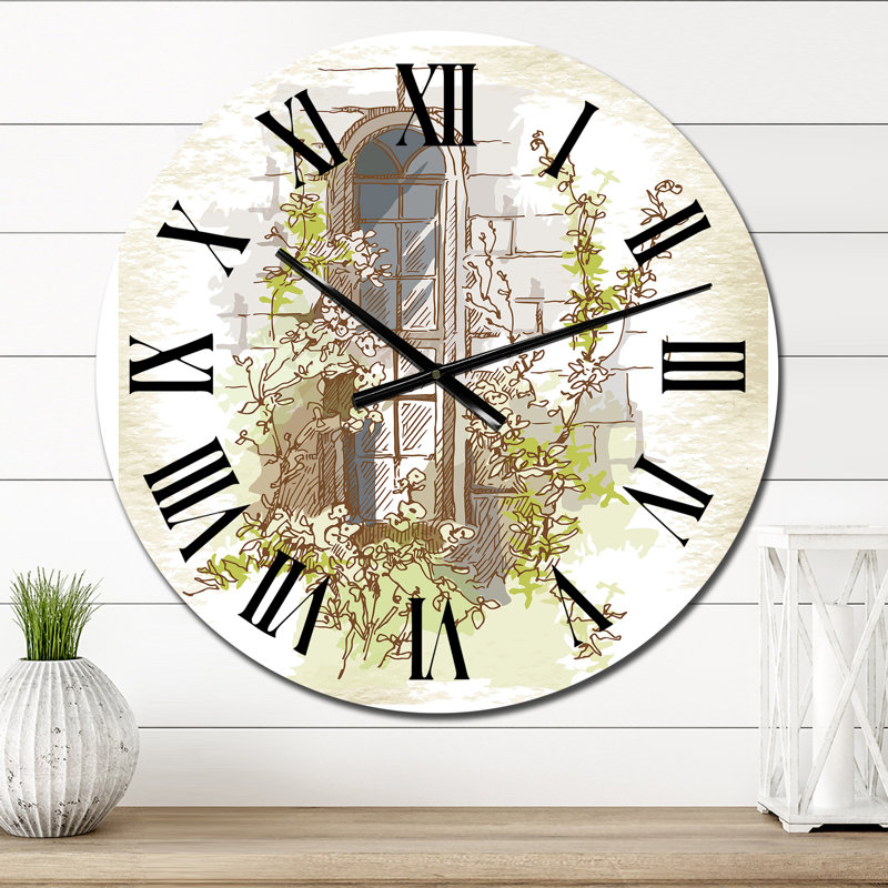 Vintage Old Europe View X - horloge murale rétro, Petit
