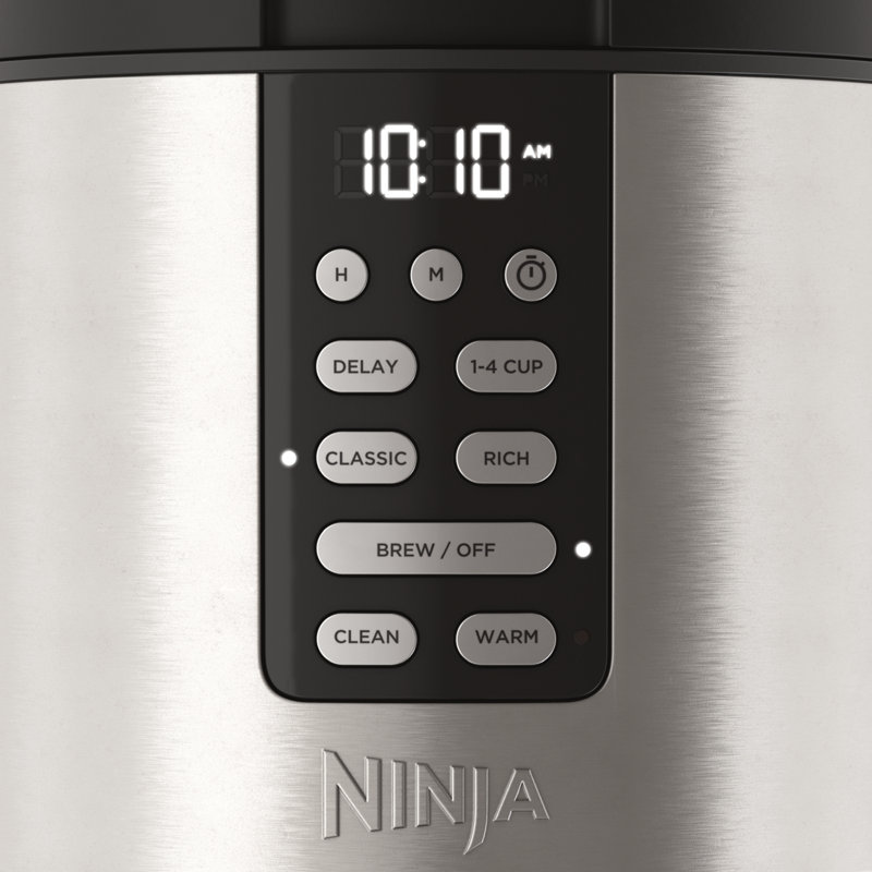 Ninja®14-Cup Programmable Coffee Maker XL PRO Permanent Filter, 4 Programs Small Batch, Delay Brew, Freshness Timer & Keep Warm, Stainless Steel