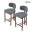 Upholstered Bar Stool with Iron Frame-307419544