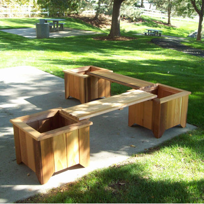 Brashear Wooden Planter Bench by August Grove
