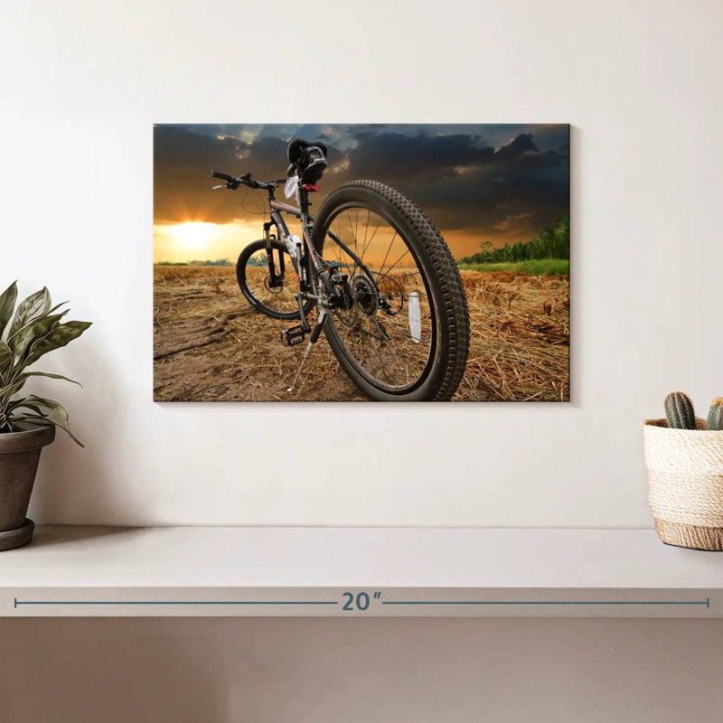 Mehar Sunset Over Bicycle, 8" H x 12" W
