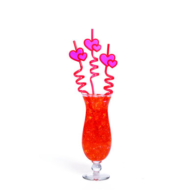 Disposable Valentine's Day Straws