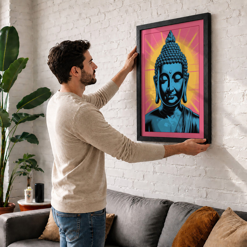 Buddha in Radiance Modern - Framed Print, A1 - 84.1 x 59.4 cm, Unframed