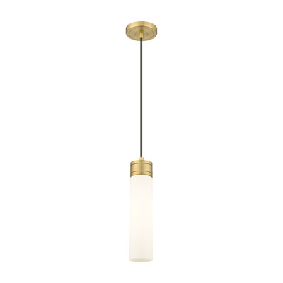 Ballston - Maliyah - Mini-luminaire suspendu à cordon 3 po avec abat-jour en H 8 po - Finition cuivre antique - Abat-jour tourbillon déco