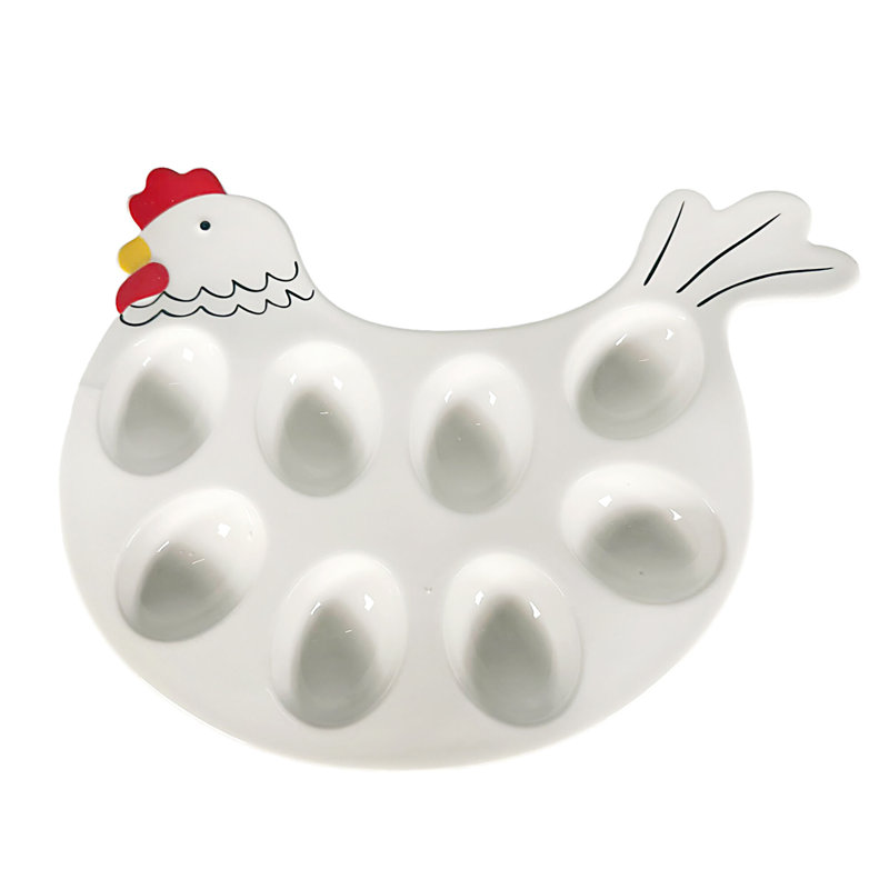Assiette en céramique pour œufs