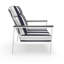 Fauteuil club d'extérieur en métal avec coussin Sunbrella Townsend