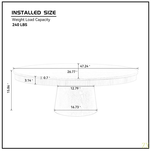Latitude Run® Modern Design Oval Handcraft Drum Coffee Table Length 47. ...