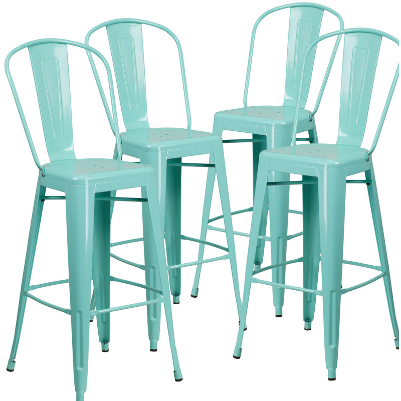 Tabouret de bar Iddings, Vert menthe lustré, 1, Tabouret de bar (siège d'une hauteur de 30 po)
