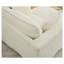 Chaise longue surdimensionnée en velours côtelé avec accoudoirs carrés, siège profond de 47,8 po, beige