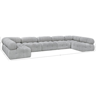Izzat Upholstered U-Shaped Sectional Reversible