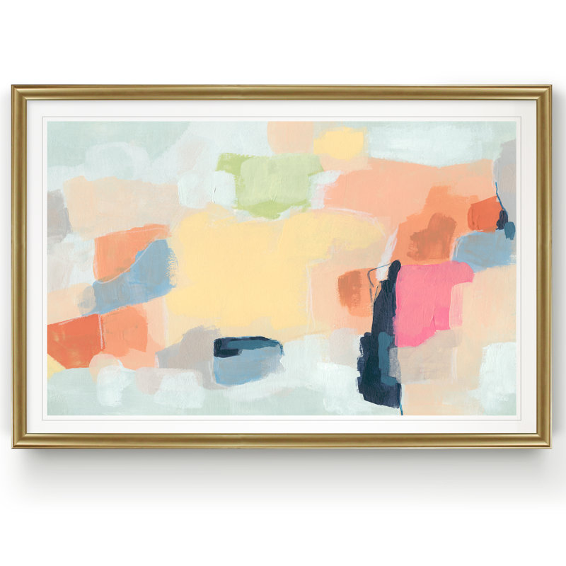 Cartographe - reproduction sur toile, H 18,5 po x l 24,5 po, Impression encadrée, Doré