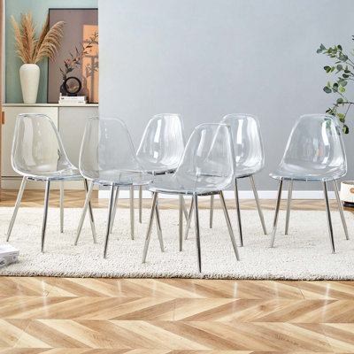 Dining Chair Plastic Chair ,Set Of 6