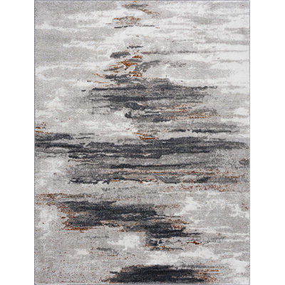 Camillo Abstract Design Modern Gray/Beige Area Rug
