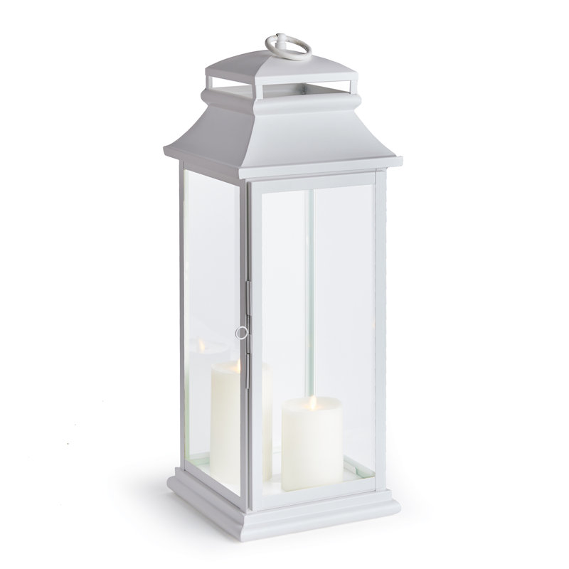 Lanterne de table en acier inoxydable Moira, H 28 po x l 10 po x P 10 po