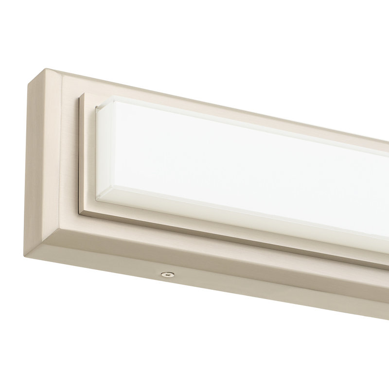Led intégrée, meuble-lavabo pour salle de bain, 24 pouces, nickel brossé, sélection de la température de couleur Energy Smart 3, montage double, intensité réglable, installation sans effort, réglages, conception du support, rapide