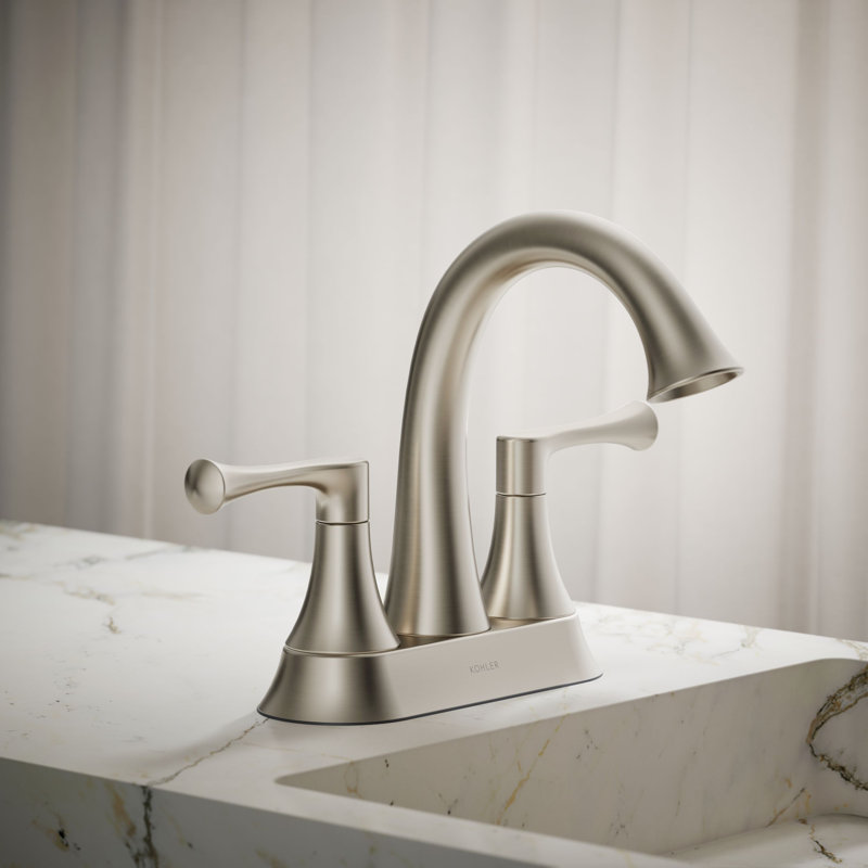 Buckley Centerset Bathroom Sink Faucet, 1.0 Gpm, 1 GPM, Brushed Nickel