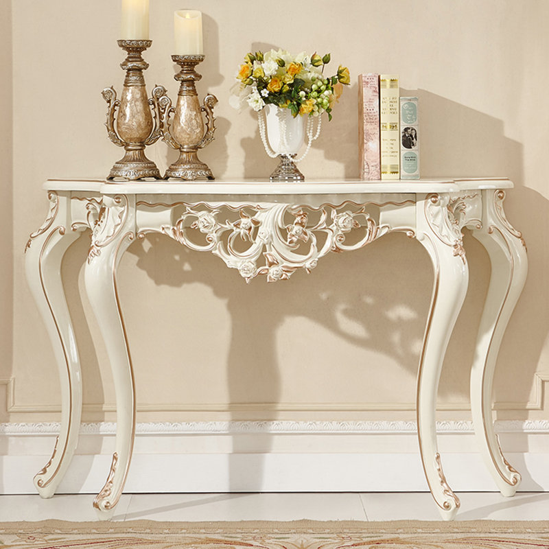 Console American Light Luxury, H 33,1 po x l 47,2 po x P 13,8 po, Ivoire ivoire