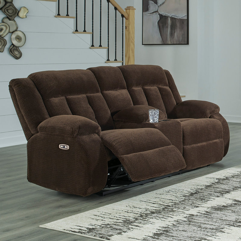 Causeuse inclinable électrique avec console Valente