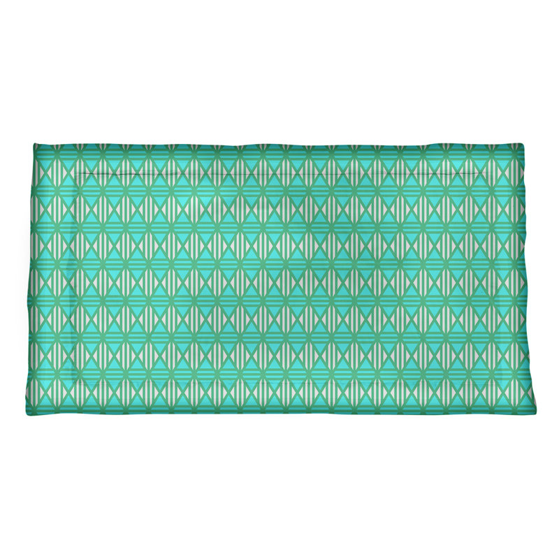 Taie décorative Katelyn Elizabeth, Très grand lit, Polyester, Vert / Sarcelle