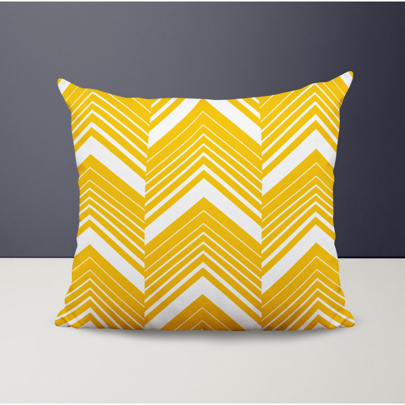 Housse et insert de coussin décoratif en polyester, L 15 po x H 15 po, Jaune
