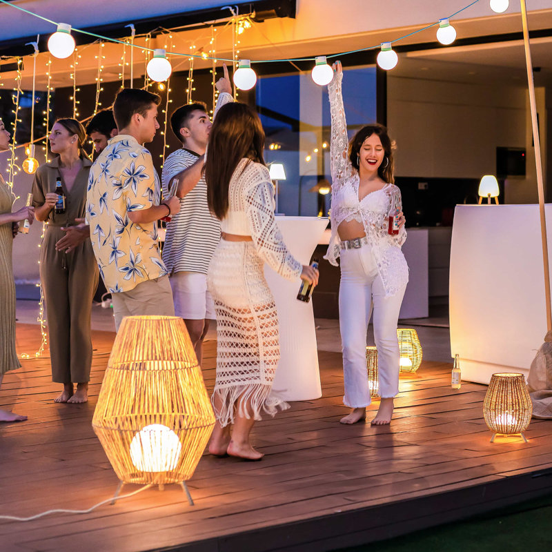 13'' Battery Powered Integrated LED Jar Lantern