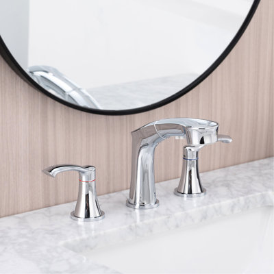 Robinet de lavabo de salle de bain - Acier inoxydable, silencieux et sans éclaboussure, avec 2 poignées de lavabo en acier, alliant fonctionnalité et style
