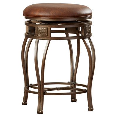 Westward Swivel Upholstered Counter Stool