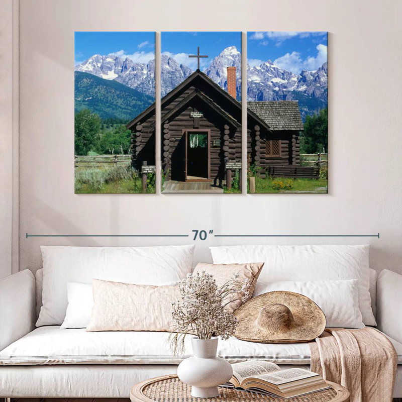 Adella Log Cabin Style Chapel, 32" H x 50" W