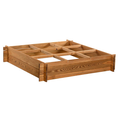 Tierra Garden 42 Gallon Capacity Square On-Ground Raised Bed 40"Wx40"Lx8"D Arik Collection