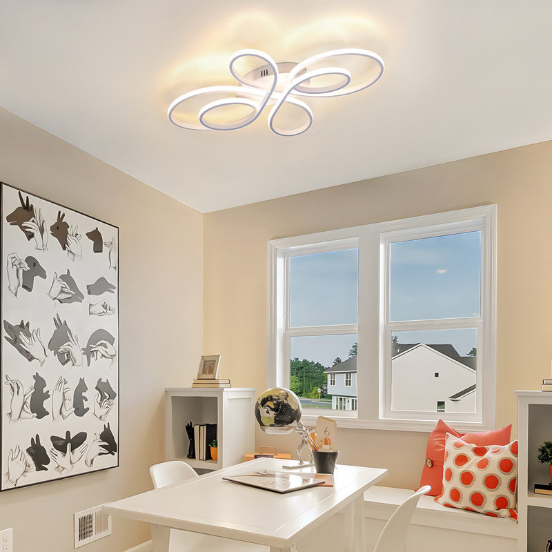LED Semi Flush Mount, White
