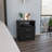Napoles Nightstand , End Table, Side Table Superior Top, Two Drawers, One Shelf -Black-611479114